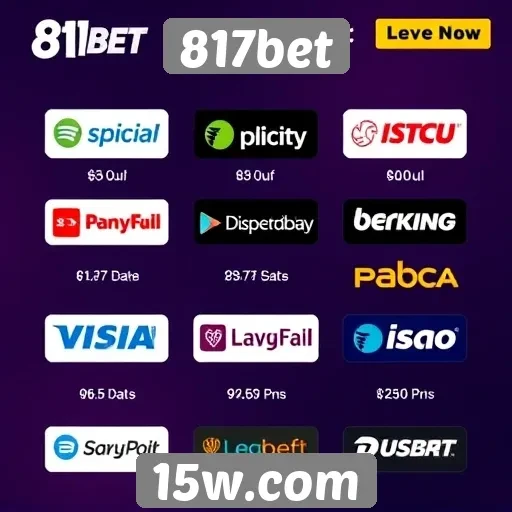 Métodos de pagamento no 817bet